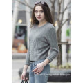 Ladies′ Cashmere Sweater with Pattern (1500002067)